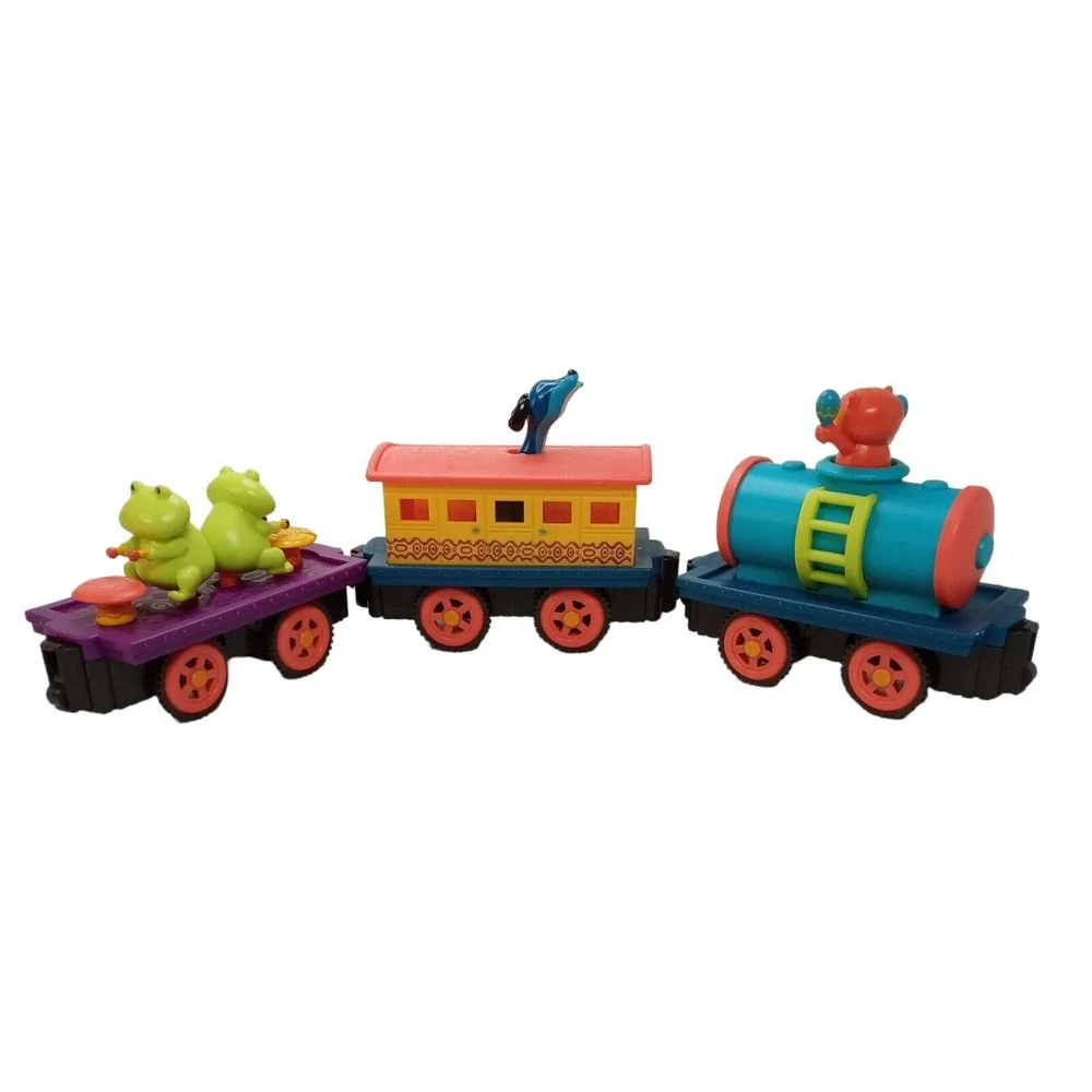 B Toys Critter Express Train Replacement Cars Dog Cat Frog Magnetic Toy Vehicles
